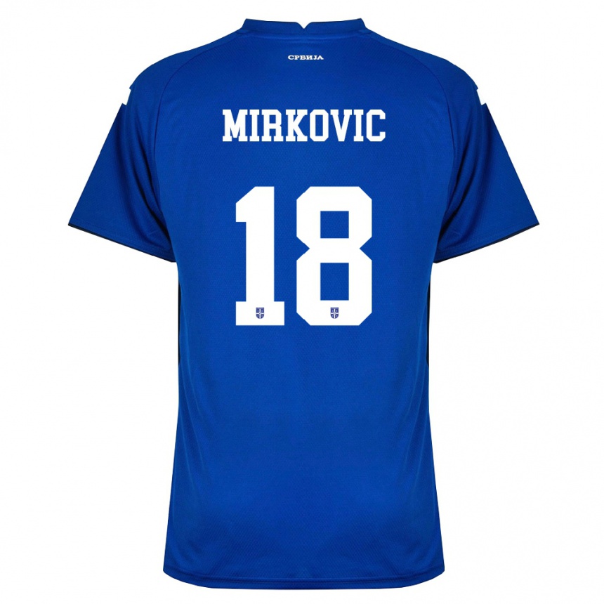 נשים כדורגל סרביה Vukasin Mirkovic #18 כהה אדום ג'רזי ביתית 26-28