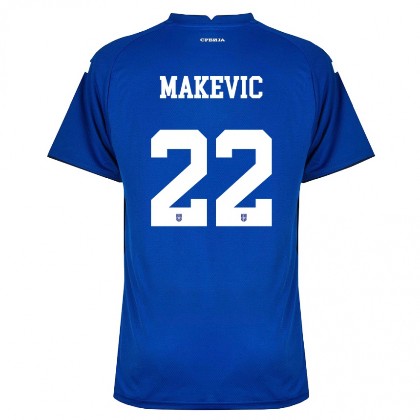 נשים כדורגל סרביה Dusan Makevic #22 כהה אדום ג'רזי ביתית 26-28