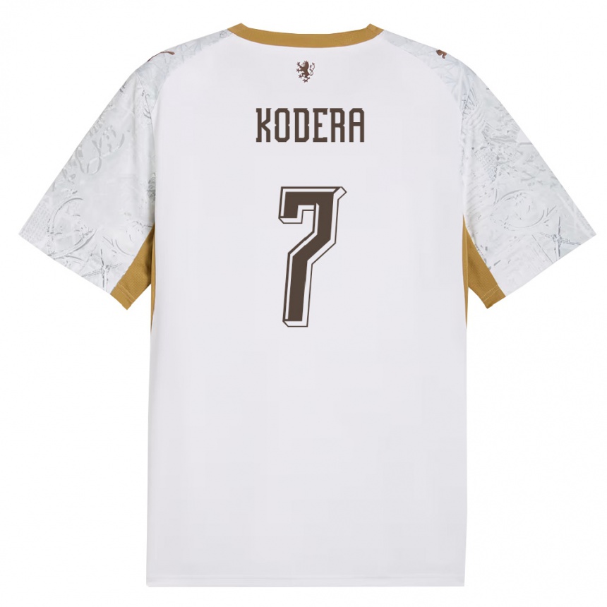 נשים כדורגל צ'כיה Matyas Kodera #7 שמנת זהב אפור הרחק ג'רזי 26-28