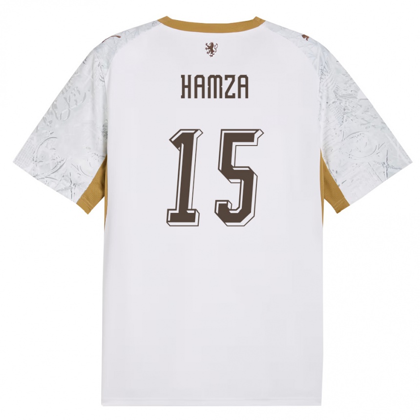 נשים כדורגל צ'כיה Jiri Hamza #15 שמנת זהב אפור הרחק ג'רזי 26-28