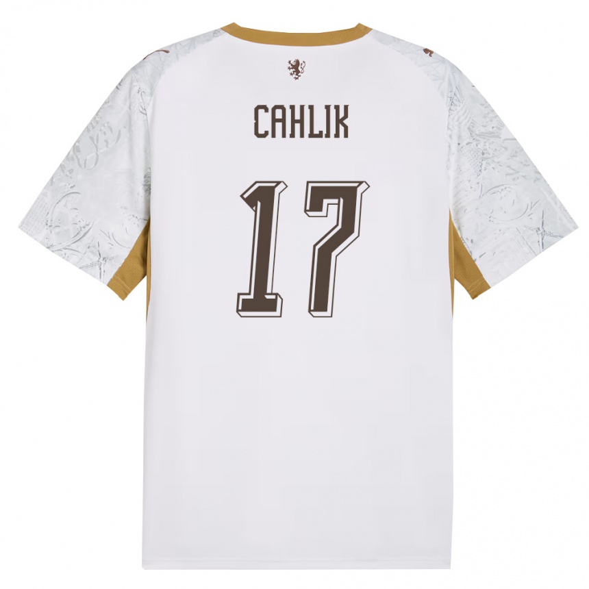 נשים כדורגל צ'כיה Jakub Cahlik #17 שמנת זהב אפור הרחק ג'רזי 26-28