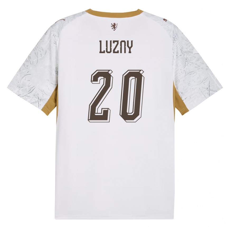 נשים כדורגל צ'כיה Mikulas Luzny #20 שמנת זהב אפור הרחק ג'רזי 26-28