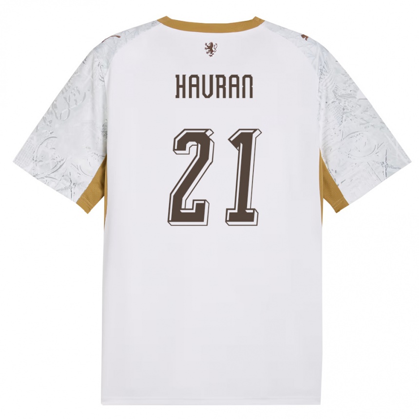 נשים כדורגל צ'כיה Marek Havran #21 שמנת זהב אפור הרחק ג'רזי 26-28
