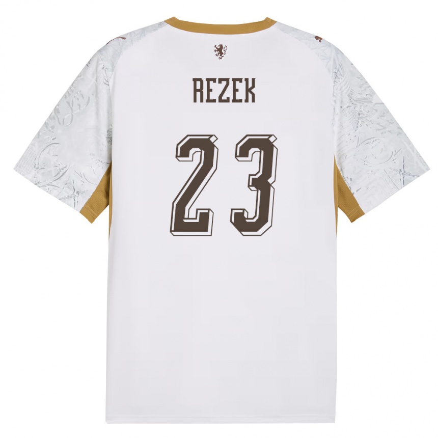 נשים כדורגל צ'כיה Adam Rezek #23 שמנת זהב אפור הרחק ג'רזי 26-28