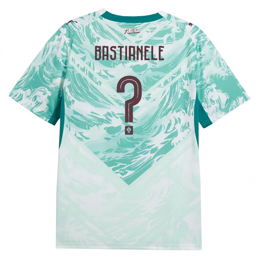 נשים כדורגל פורטוגל Victor Bastianele #0 כחול שמיים לבן ירוק הרחק ג'רזי 26-28