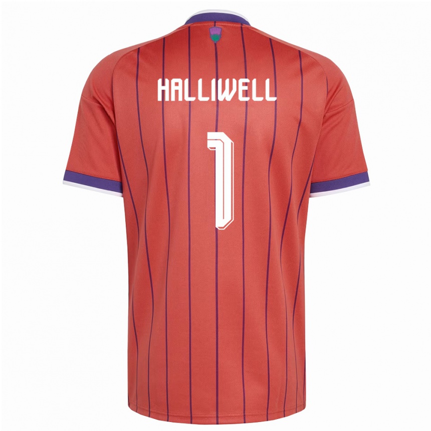 נשים כדורגל סקוטלנד Alfie Halliwell #1 כתום סגול הרחק ג'רזי 26-28