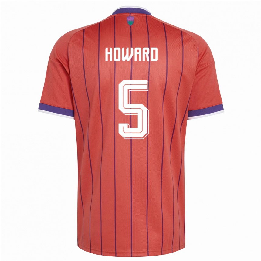 נשים כדורגל סקוטלנד Sophie Howard #5 כתום סגול הרחק ג'רזי 26-28