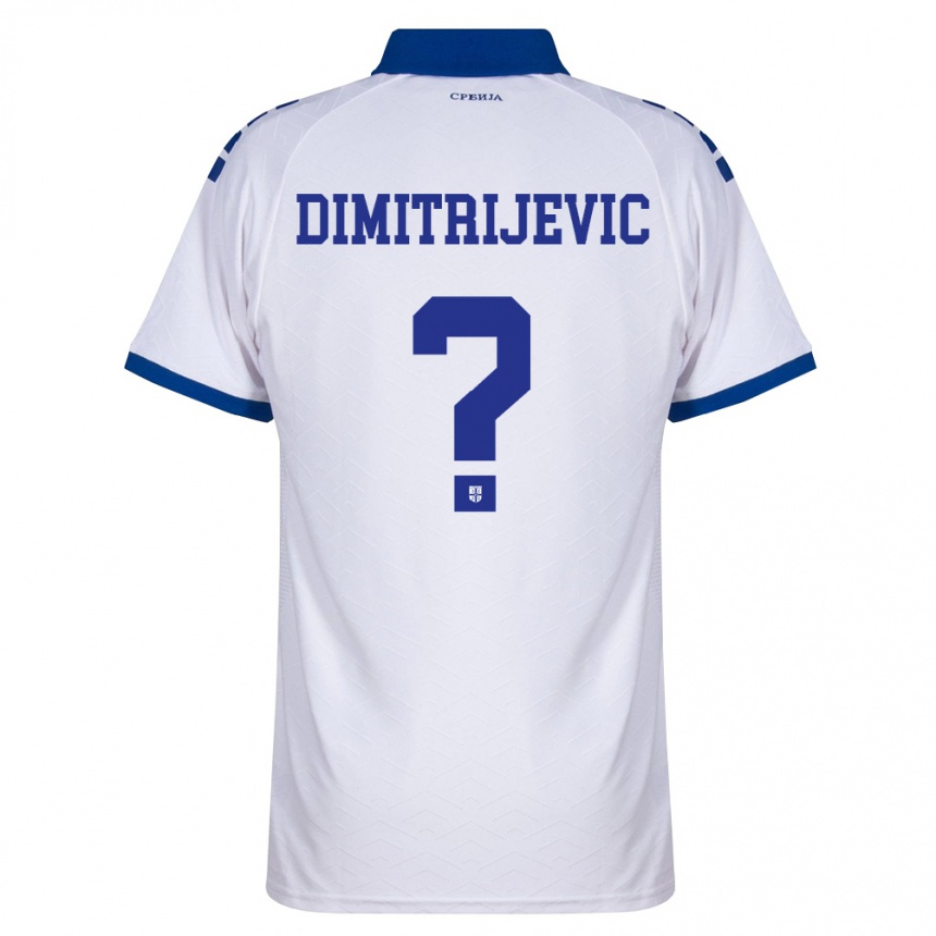 נשים כדורגל סרביה Andrej Dimitrijevic #0 כהה לבן אדום הרחק ג'רזי 26-28