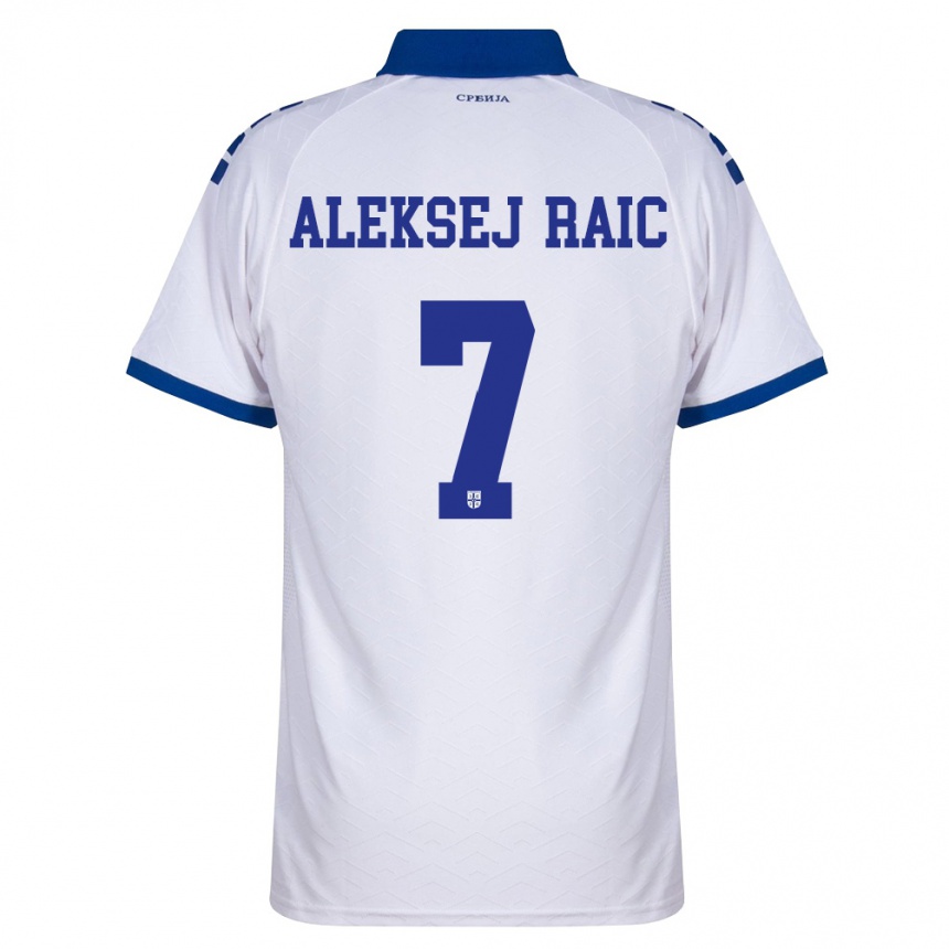 נשים כדורגל סרביה Neven Aleksej Raic #7 כהה לבן אדום הרחק ג'רזי 26-28