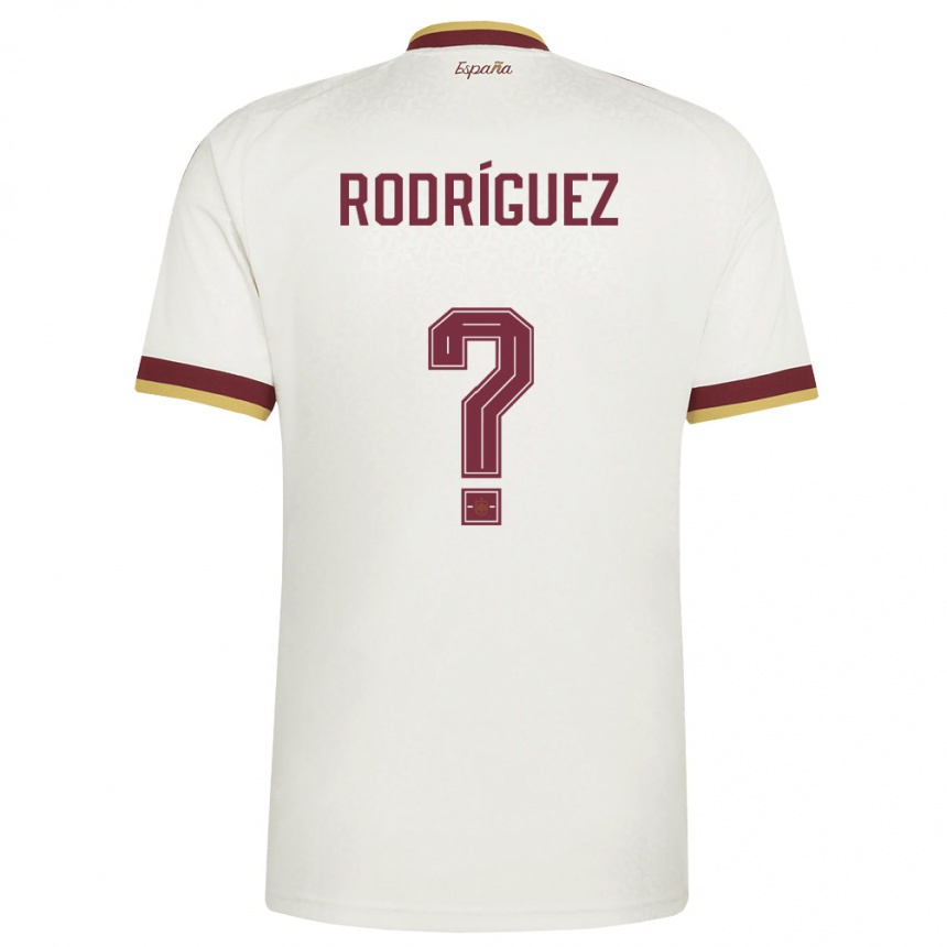 נשים כדורגל ספרד Alfredo Rodríguez #0 שמנת בורדו הרחק ג'רזי 26-28