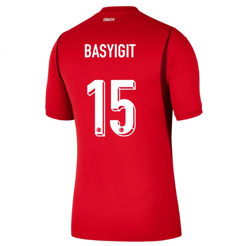 ילדים כדורגל טורקיה Emirhan Başyiğit #15 אדום בורדו ג'רזי ביתית 26-28