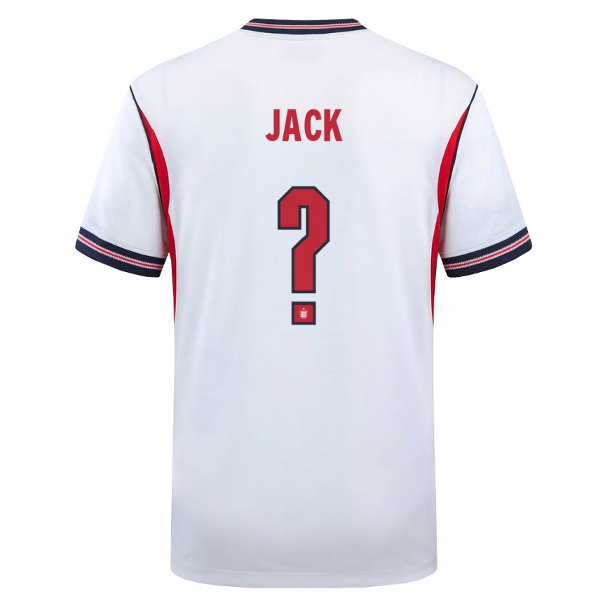 ילדים כדורגל אנגליה Mikel Jack #0 לבן כהה אדום ג'רזי ביתית 26-28