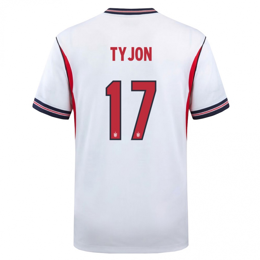 ילדים כדורגל אנגליה Igor Tyjon #17 לבן כהה אדום ג'רזי ביתית 26-28
