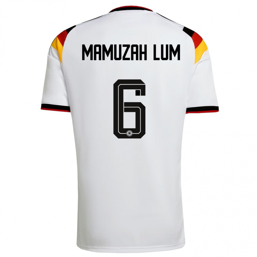 ילדים כדורגל גרמניה Boris Mamuzah Lum #6 לבן שחור אדום ג'רזי ביתית 26-28