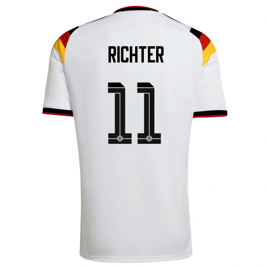 ילדים כדורגל גרמניה Daniel Richter #11 לבן שחור אדום ג'רזי ביתית 26-28