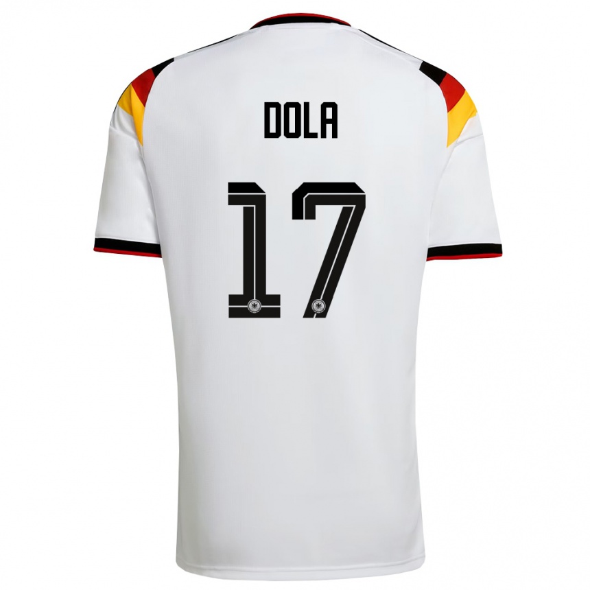 ילדים כדורגל גרמניה Igor Dola #17 לבן שחור אדום ג'רזי ביתית 26-28