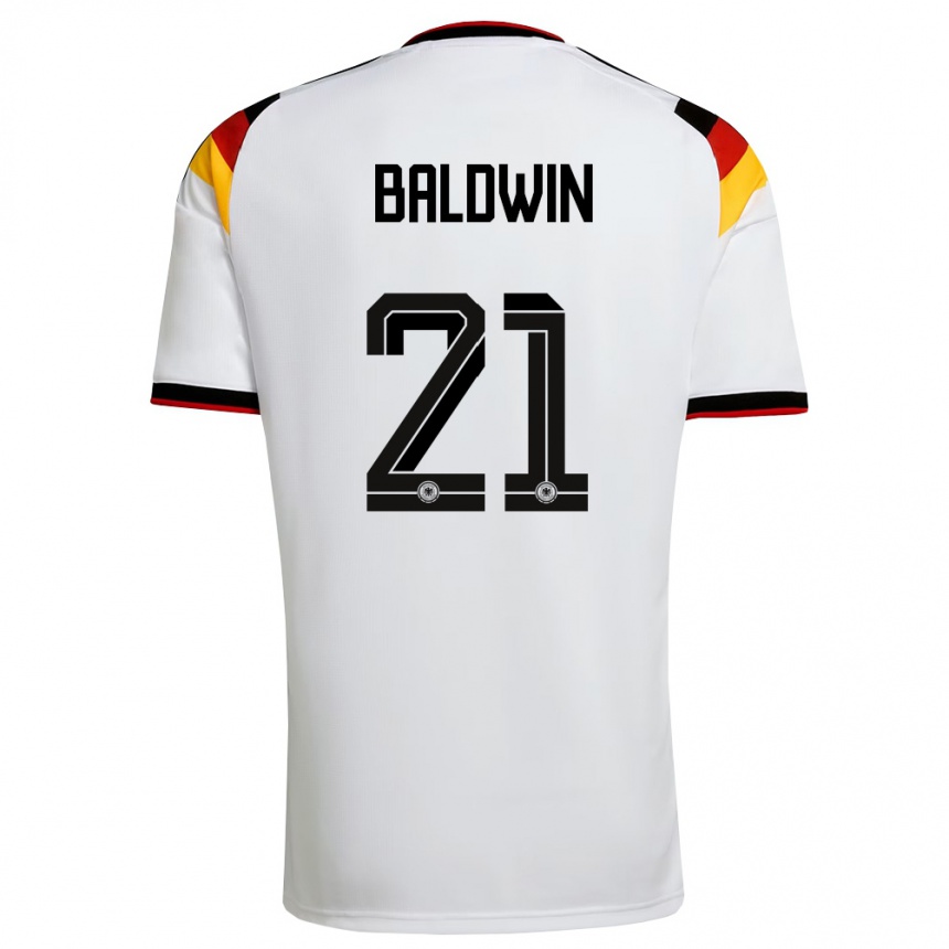 ילדים כדורגל גרמניה Kevin Baldwin #21 לבן שחור אדום ג'רזי ביתית 26-28