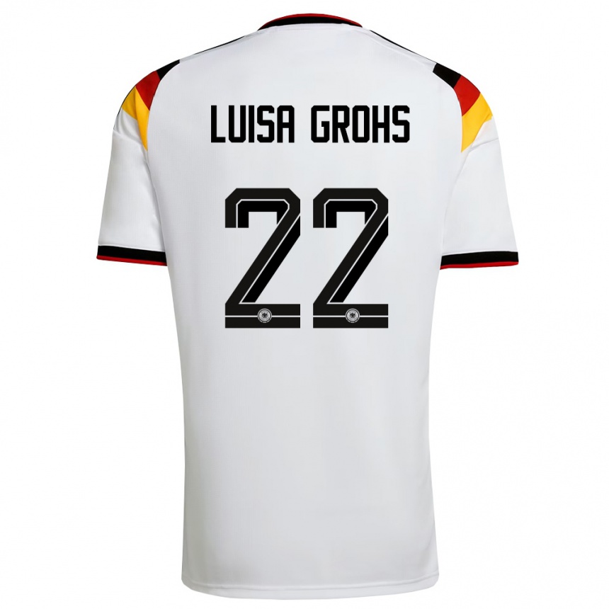ילדים כדורגל גרמניה מריה לואיזה גרוס #22 לבן שחור אדום ג'רזי ביתית 26-28