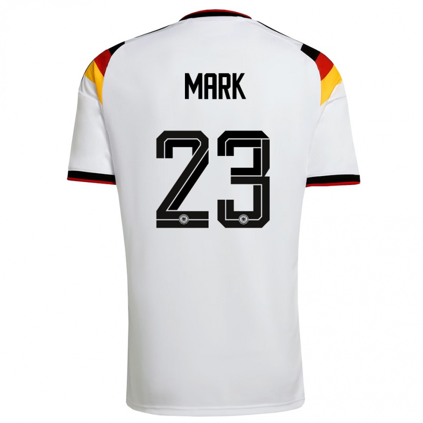 ילדים כדורגל גרמניה Felix Mark #23 לבן שחור אדום ג'רזי ביתית 26-28