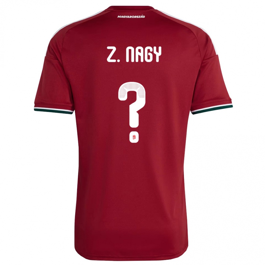 ילדים כדורגל הונגריה Zétény Nagy #0 אדום ירוק לבן ג'רזי ביתית 26-28