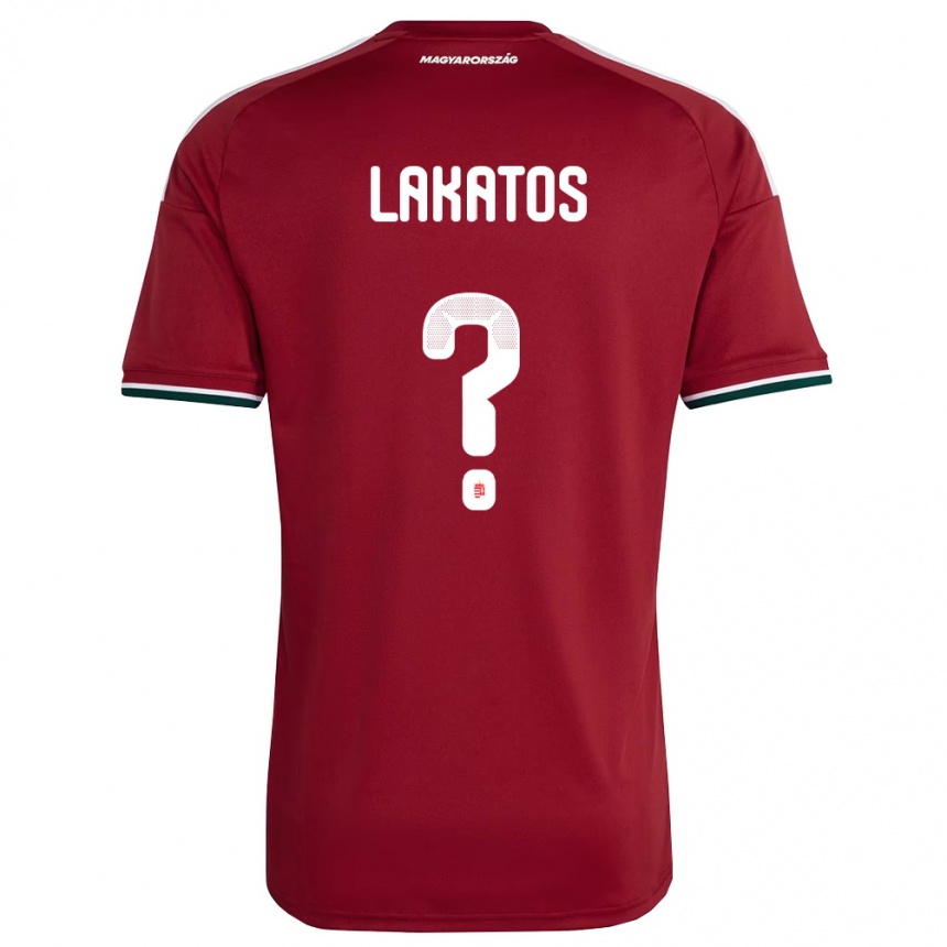 ילדים כדורגל הונגריה Csongor Lakatos #0 אדום ירוק לבן ג'רזי ביתית 26-28