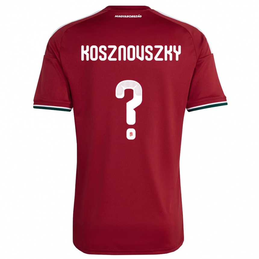ילדים כדורגל הונגריה Márk Kosznovszky #0 אדום ירוק לבן ג'רזי ביתית 26-28