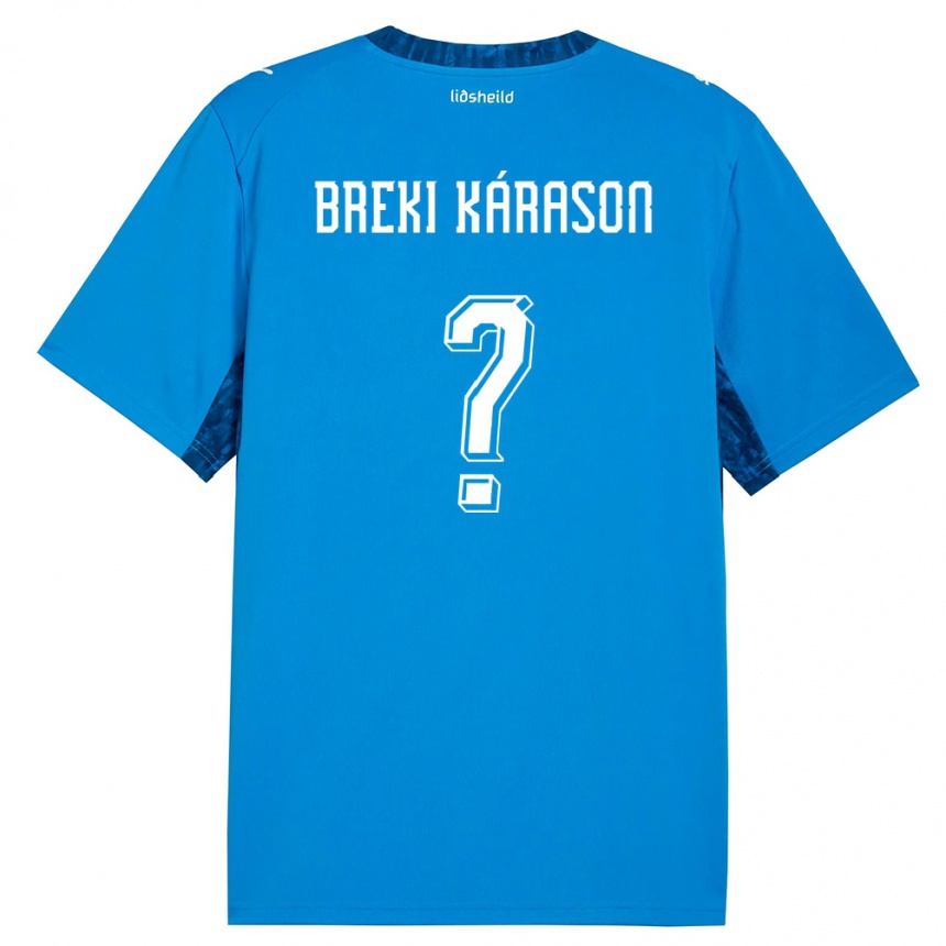 ילדים כדורגל אִיסלַנד Sigurdur Breki Kárason #0 כחול כהה ג'רזי ביתית 26-28