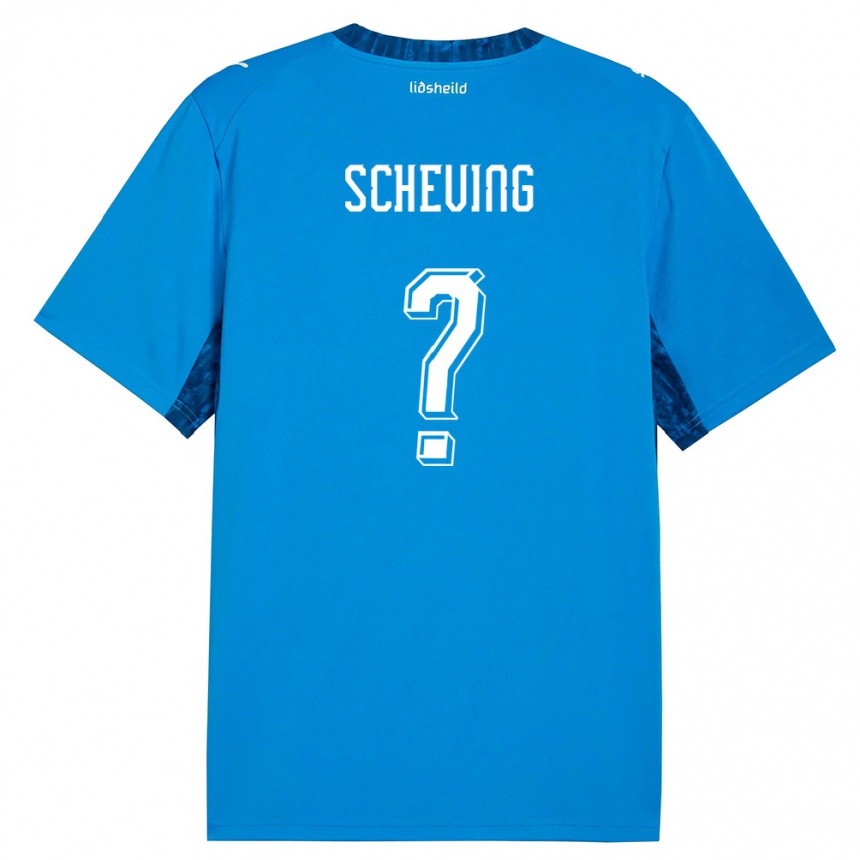 ילדים כדורגל אִיסלַנד Auður Sveinbjörnsdóttir Scheving #0 כחול כהה ג'רזי ביתית 26-28