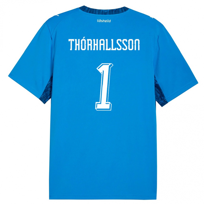 ילדים כדורגל אִיסלַנד Ívar Arnbro Thórhallsson #1 כחול כהה ג'רזי ביתית 26-28