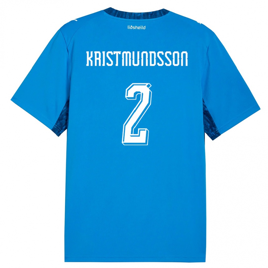 ילדים כדורגל אִיסלַנד Darri Kristmundsson #2 כחול כהה ג'רזי ביתית 26-28