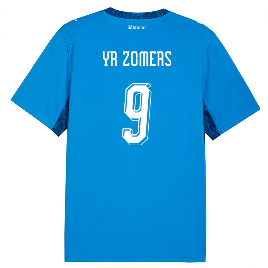 ילדים כדורגל אִיסלַנד Diljá Ýr Zomers #9 כחול כהה ג'רזי ביתית 26-28