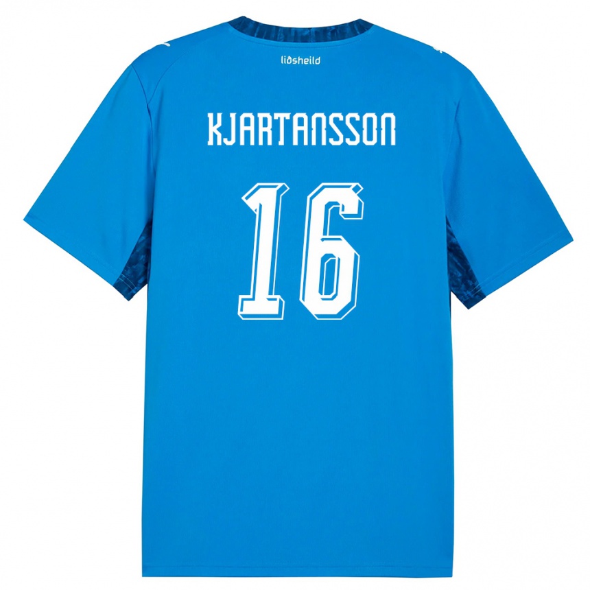 ילדים כדורגל אִיסלַנד Emil Máni Breiddal Kjartansson #16 כחול כהה ג'רזי ביתית 26-28