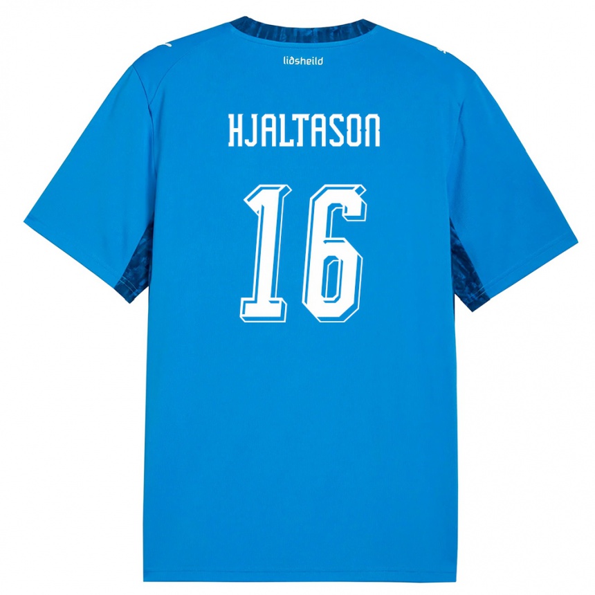 ילדים כדורגל אִיסלַנד Kristian Hjaltason #16 כחול כהה ג'רזי ביתית 26-28