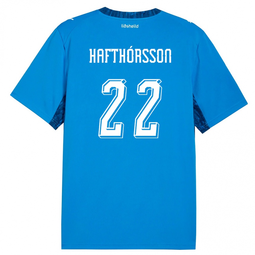 ילדים כדורגל אִיסלַנד Gestur Alexander Hafthórsson #22 כחול כהה ג'רזי ביתית 26-28