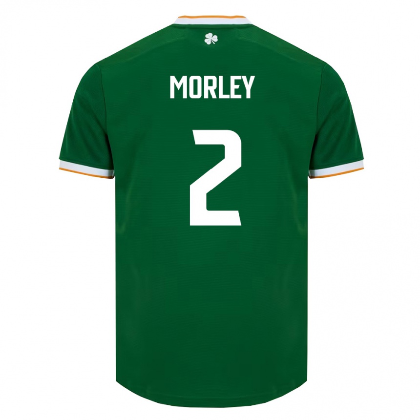 ילדים כדורגל אירלנד Thomas Morley #2 ירוק כהה לבן ג'רזי ביתית 26-28