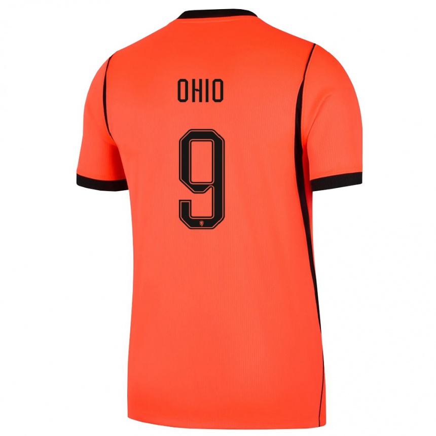 ילדים כדורגל הולנד Noah Ohio #9 כתום שחור ג'רזי ביתית 26-28