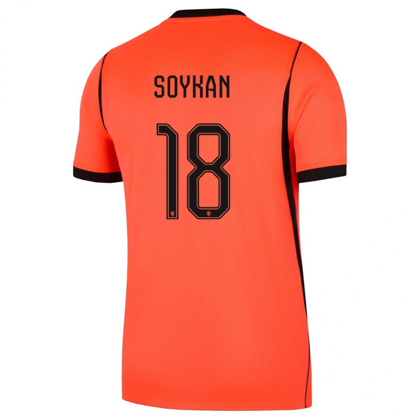 ילדים כדורגל הולנד Aykan Soykan #18 כתום שחור ג'רזי ביתית 26-28