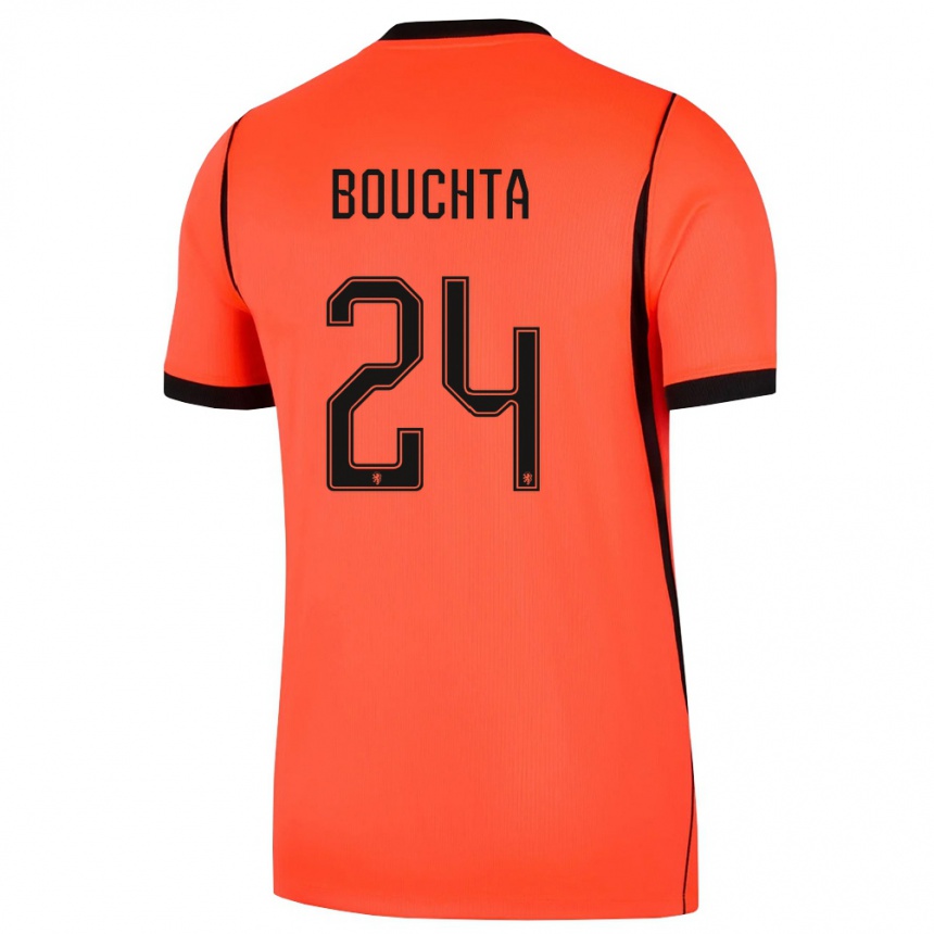 ילדים כדורגל הולנד Dani Bouchta #24 כתום שחור ג'רזי ביתית 26-28