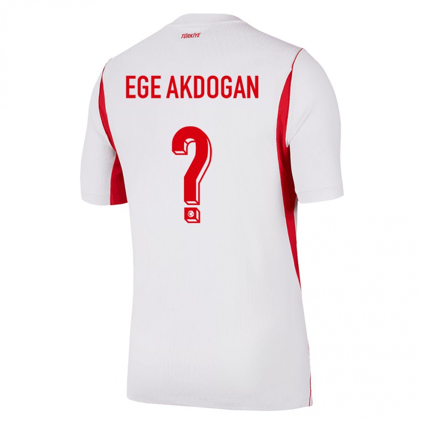 ילדים כדורגל טורקיה Hasan Ege Akdoğan #0 לבן בורדו אדום הרחק ג'רזי 26-28
