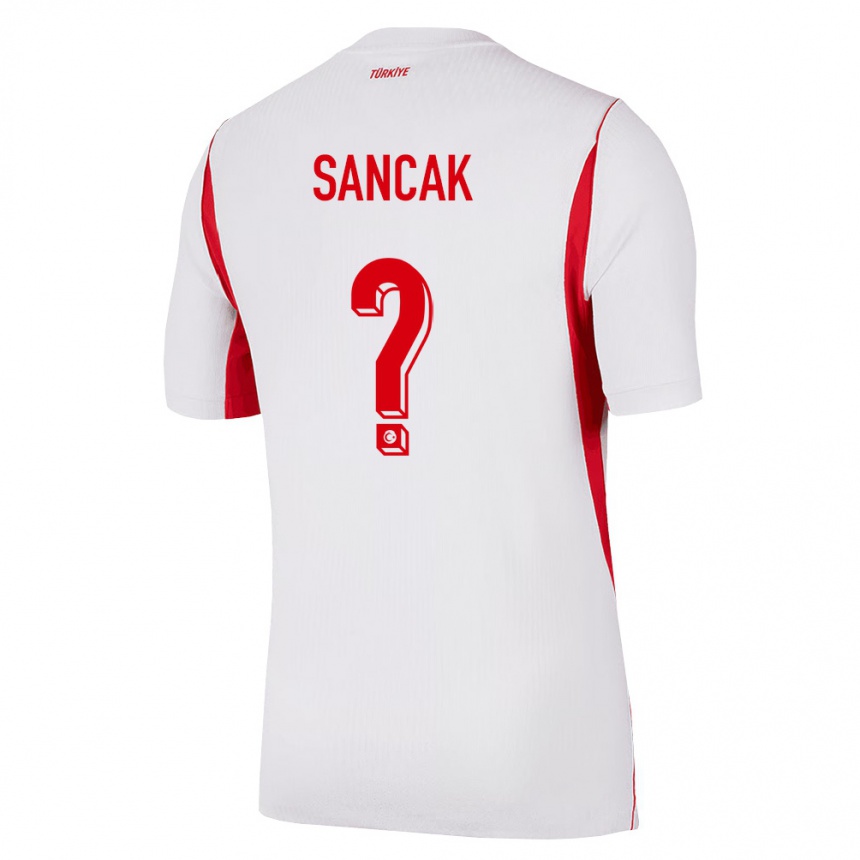 ילדים כדורגל טורקיה Tolga Sancak #0 לבן בורדו אדום הרחק ג'רזי 26-28