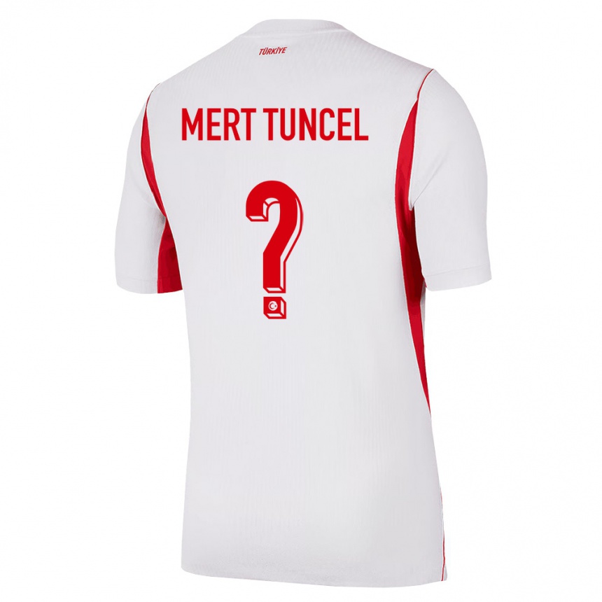 ילדים כדורגל טורקיה Hasan Mert Tuncel #0 לבן בורדו אדום הרחק ג'רזי 26-28