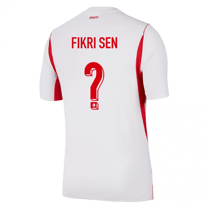 ילדים כדורגל טורקיה Yağız Fikri Şen #0 לבן בורדו אדום הרחק ג'רזי 26-28