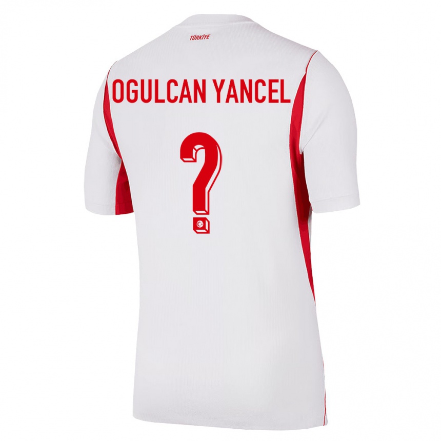 ילדים כדורגל טורקיה Necati Oğulcan Yançel #0 לבן בורדו אדום הרחק ג'רזי 26-28