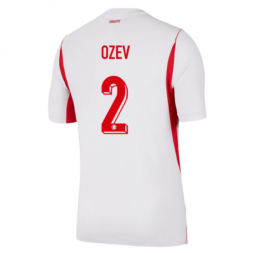 ילדים כדורגל טורקיה Ümran Özev #2 לבן בורדו אדום הרחק ג'רזי 26-28