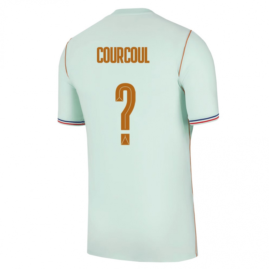 ילדים כדורגל צרפת Marius Courcoul #0 ירוק זהב הרחק ג'רזי 26-28