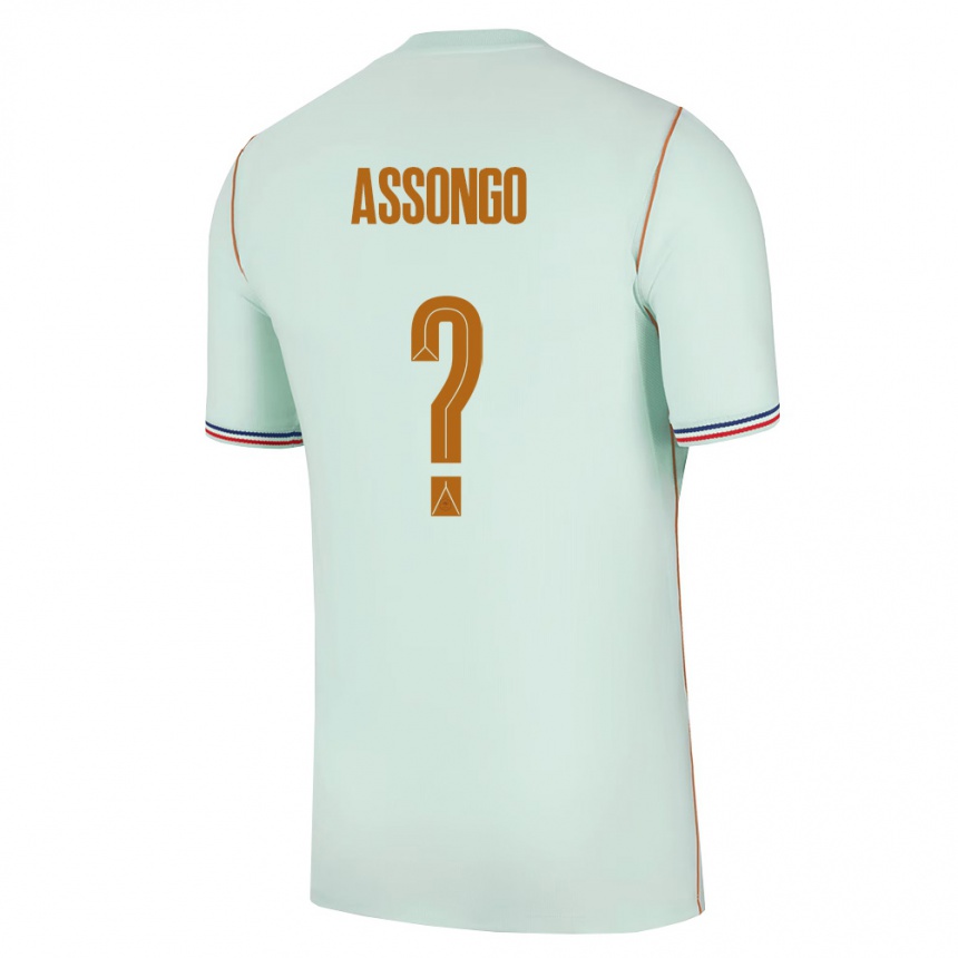 ילדים כדורגל צרפת Ilan Assongo #0 ירוק זהב הרחק ג'רזי 26-28