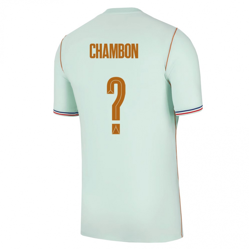 ילדים כדורגל צרפת Mathis Chambon #0 ירוק זהב הרחק ג'רזי 26-28