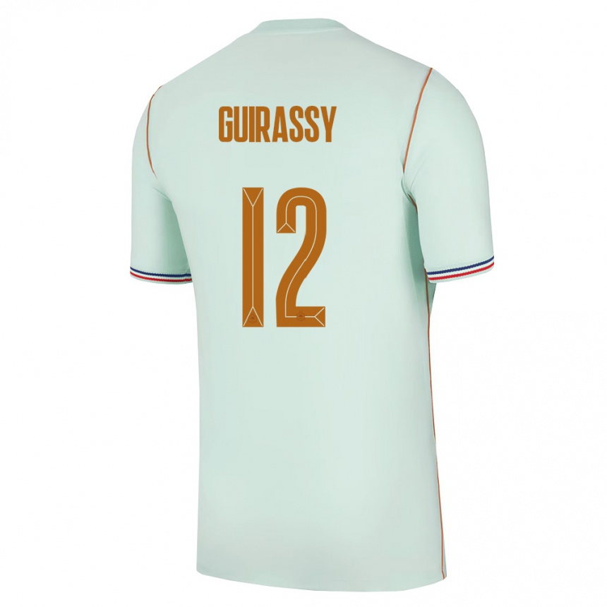 ילדים כדורגל צרפת Herba Guirassy #12 ירוק זהב הרחק ג'רזי 26-28