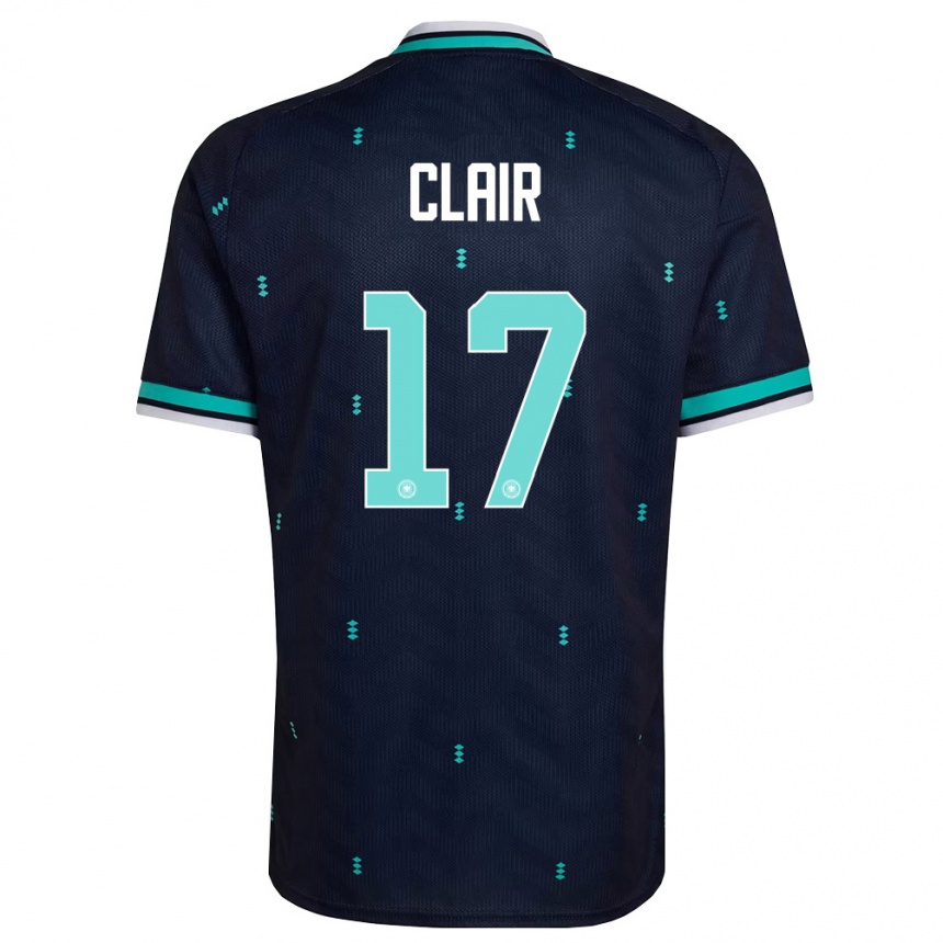 ילדים כדורגל גרמניה Vincent Clair #17 כהה כחול שמיים לבן הרחק ג'רזי 26-28