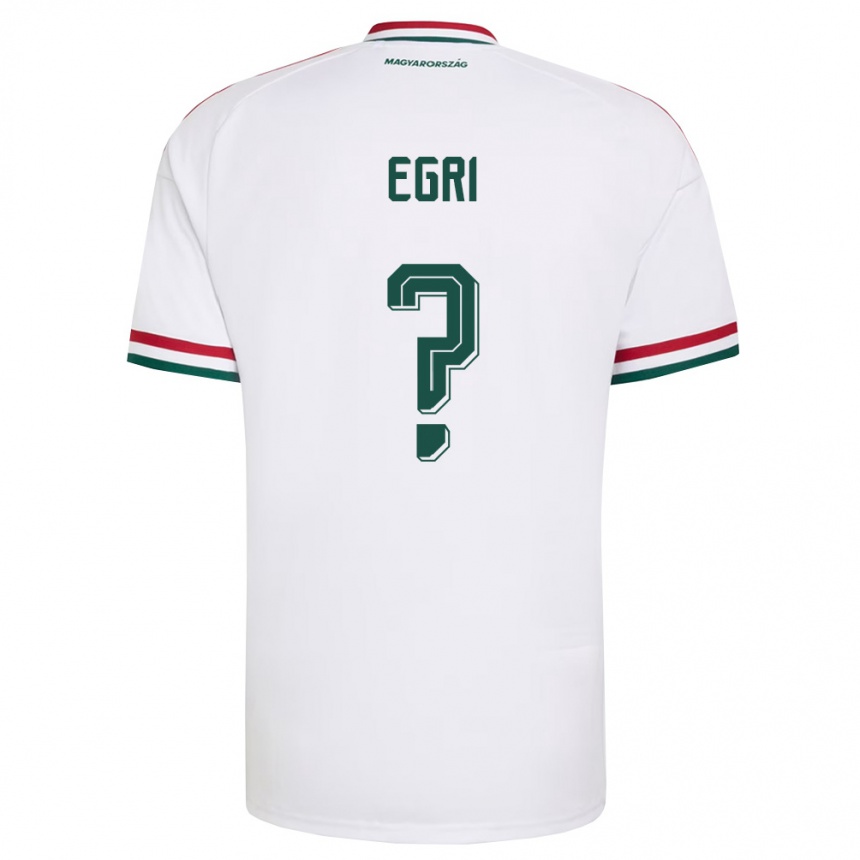 ילדים כדורגל הונגריה Imre Egri #0 לבן אדום ירוק הרחק ג'רזי 26-28